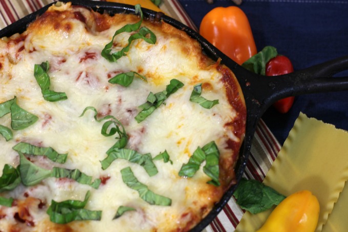 Rustic Kale Cast Iron Lasagna