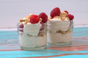 Honey Raspberry Muesli Yogurt Parfait