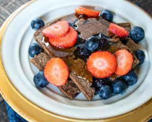 lueberry pancake recipe made in a sheet pan