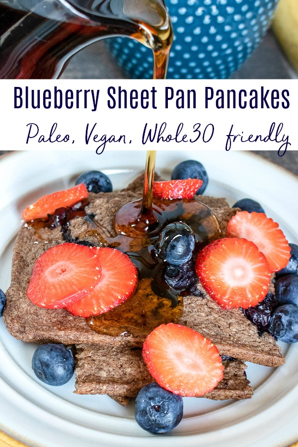 Sheet Pan Blueberry Pancakes Recipe | Paleo | Vegan | Whole30