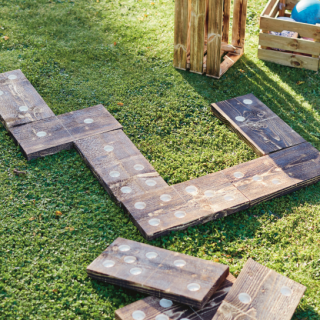 How to make giant outdoor yard dominoes