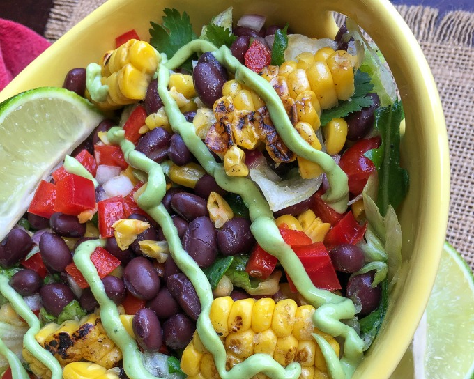 Tasty and delicious Vegetaian Mexican Chipped Salad