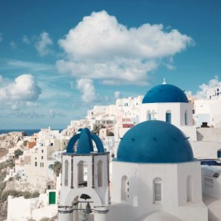 buildings in Santorini Greece