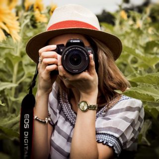 woman with camera