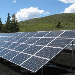 solar panel field