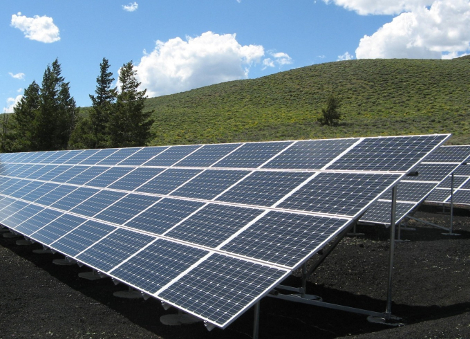 solar panel field