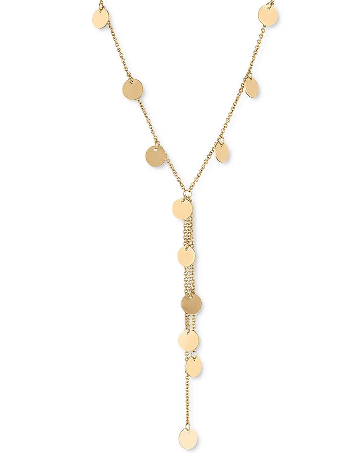 Rachel rachel roy gold disc lariat necklace