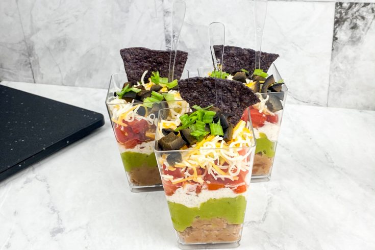 Individual Mexican 7 Layer Dip Cups