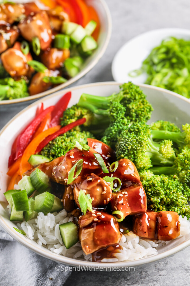 Chicken teriyaki bowls