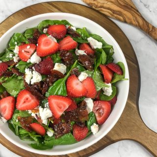 Wilted Spinach salad with hot bacon dressing