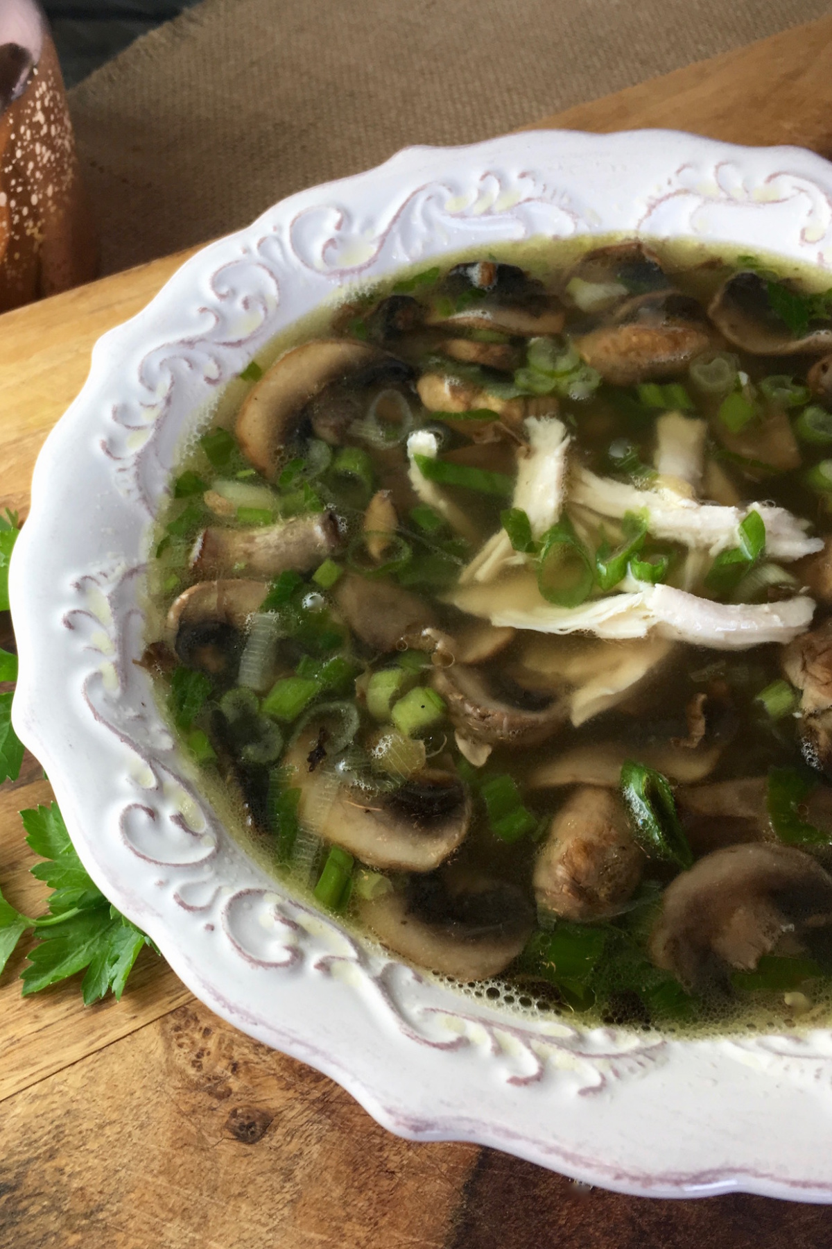 30 minute healthy chicken marsala soup