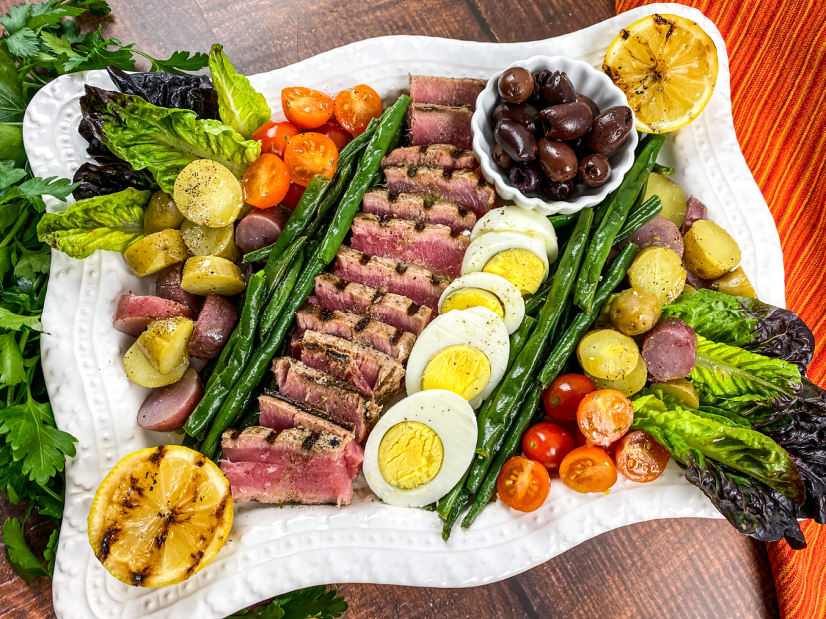 Nicoise Salad made with Ahi Tuna