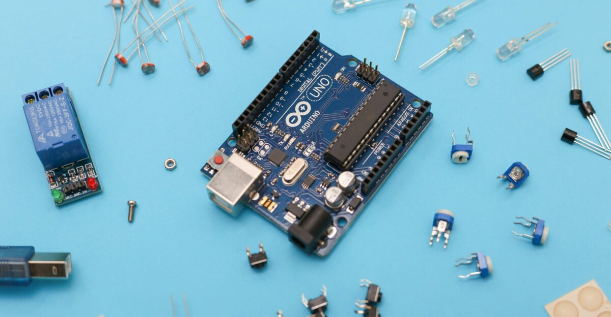 blue and black circuit board