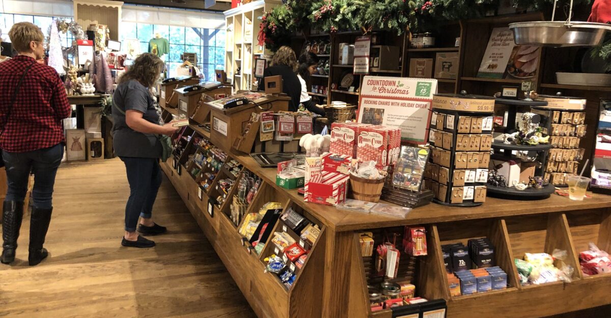 Gift shop at Cracker Barrel