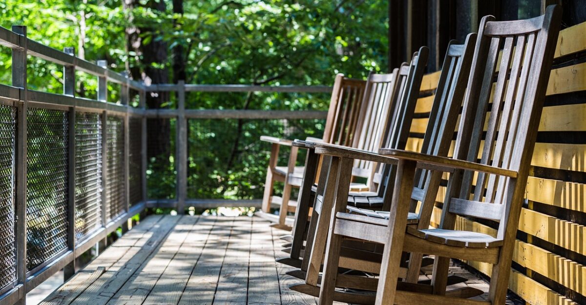 woods outdoors porch rocking chairs porch porch porch porch porch