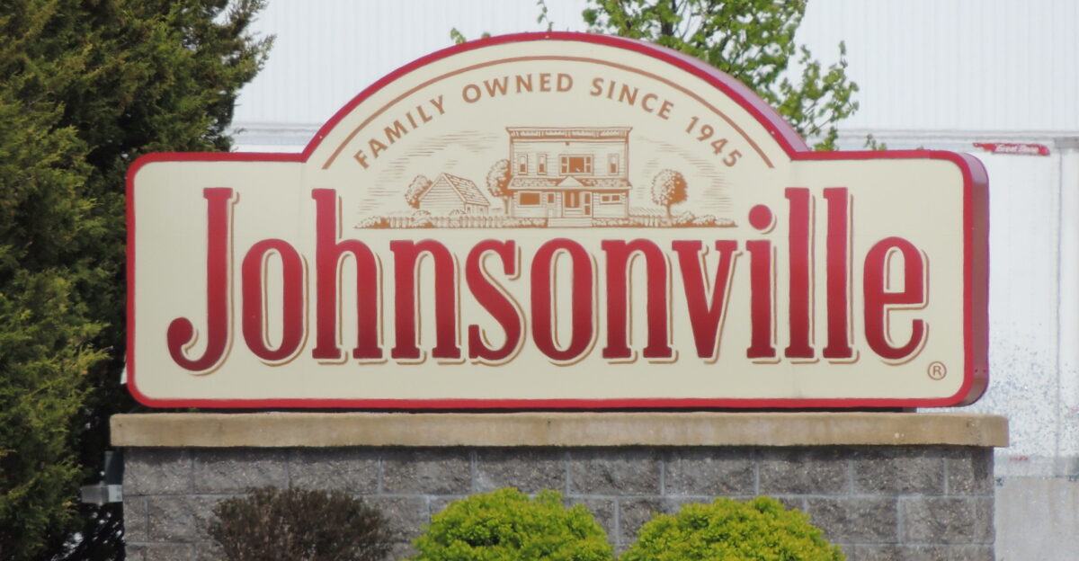 A photo of the Johnsonville Foods sign outside of the cooperate headquarters in the Town of Sheboygan Falls Wisconsin