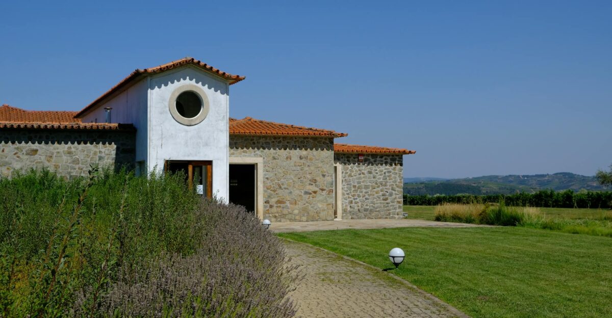Beautiful stone house with red roof in the countryside of Vila Real Portugal
