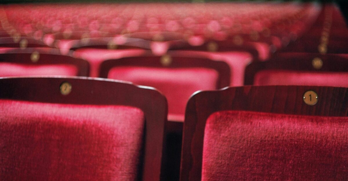 red and black stadium seats