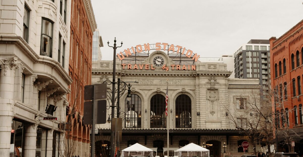 a large building with a clock on top of it