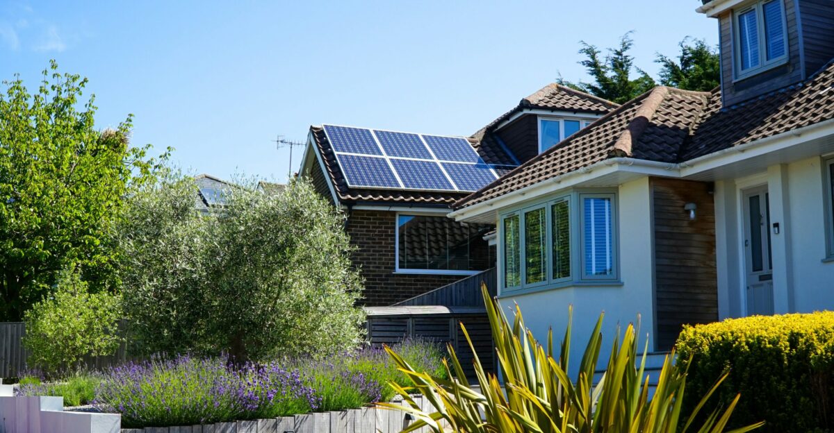 a house with solar panels