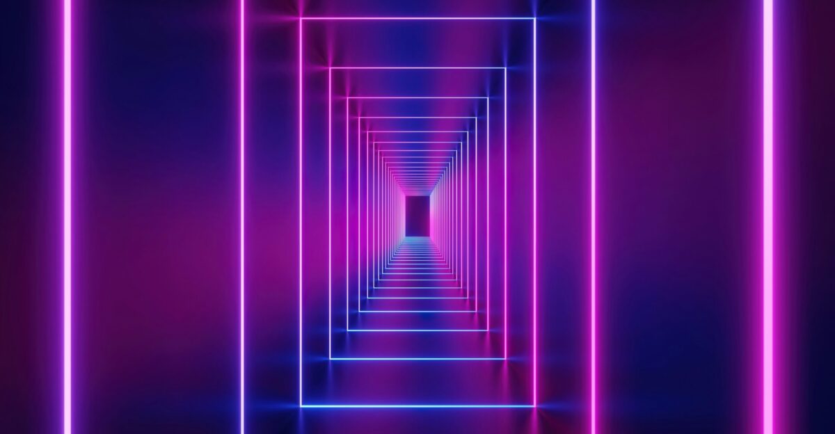 a purple and pink light