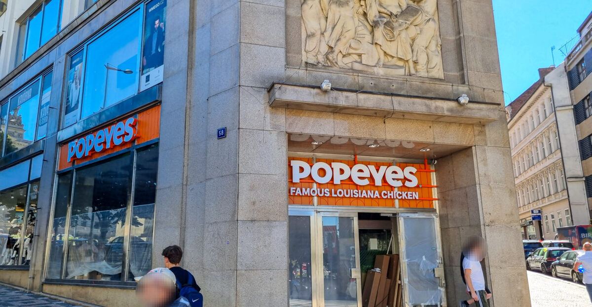 Unopened as of September 4th 2023 Popeyes fast food restaurant in Prague Czechia