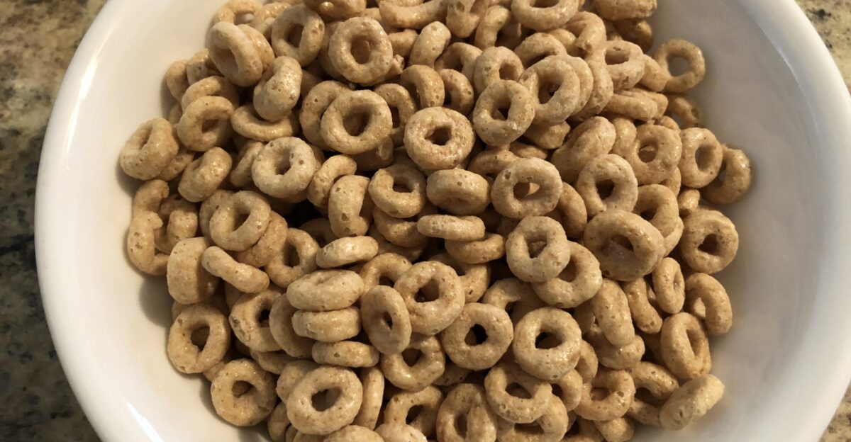 A bowl of Honey Nut Cheerios in the Parkway Village section of Ewing Township Mercer County New Jersey