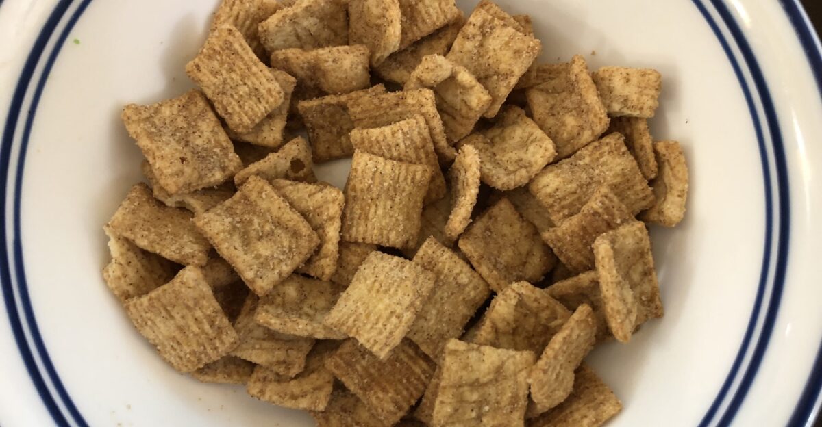 A bowl of Cinnamon Toast Crunch in the Franklin Farm section of Oak Hill Fairfax County Virginia