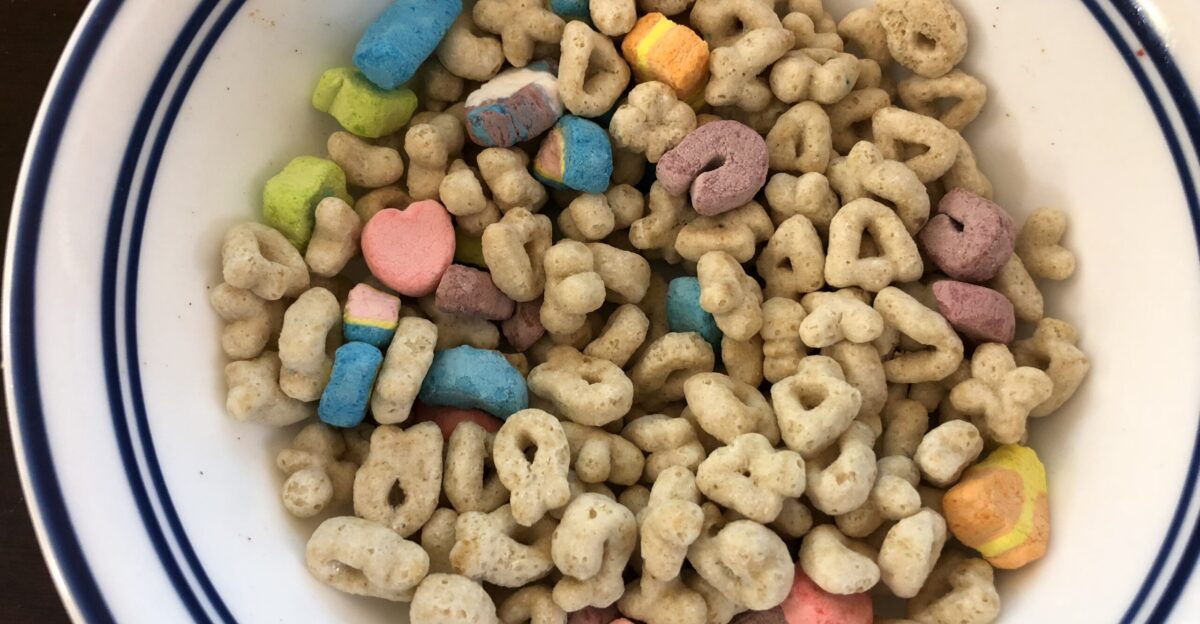 A bowl of Lucky Charms in the Franklin Farm section of Oak Hill Fairfax County Virginia